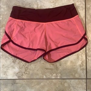 Pink lululemon shorts